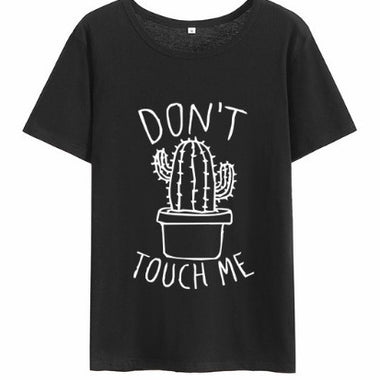 DON'T TOUGH ME Cactus T Shirt Women Casual Summer Tshirts